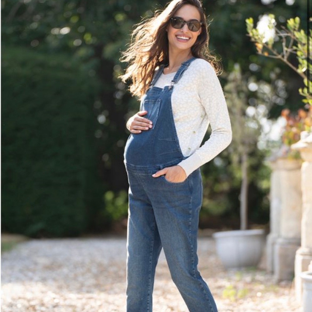 Seraphine maternity denim overalls, like new